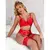 SUBBLIME - 955250 червен бондаж сутиен с жартиер комплект S/Mснимка 4
