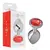 INTENSE - ALUMINUM метален ANAL PLUG с червен CRYSTAL SIZE L