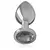 INTENSE - ALUMINUM метален ANAL PLUG с черен стъклен SIZE M