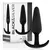 BLACK&SILVER - KAEL силиконов ANAL PLUG с MEDIUM HANDLE