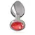 INTENSE - ALUMINUM метален ANAL PLUG с червен CRYSTAL SIZE Lснимка 2