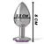 INTENSE - ALUMINUM метален ANAL PLUG с виолетов CRYSTAL SIZE Mснимка 3
