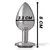 INTENSE - ALUMINUM метален ANAL PLUG с черен стъклен SIZE Mснимка 3