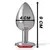 INTENSE - ALUMINUM метален ANAL PLUG с червен CRYSTAL SIZE Lснимка 4