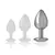 INTENSE - ALUMINUM метален ANAL PLUG с сребрист CRYSTAL SIZE Lснимка 4