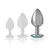 INTENSE - ALUMINUM метален ANAL PLUG с син CRYSTAL SIZE Lснимка 4