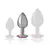 INTENSE - ALUMINUM метален ANAL PLUG с розов CRYSTAL SIZE Mснимка 4
