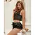 SUBBLIME - 953942 CASUAL SILK NIGHTGOWN + дантела PANTS черен L/XLснимка 4