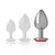INTENSE - ALUMINUM метален ANAL PLUG с червен CRYSTAL SIZE Lснимка 5