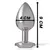 INTENSE - ALUMINUM метален ANAL PLUG с сребрист CRYSTAL SIZE Lснимка 5