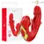 INTENSE - NATHY двоен вибратор с MULTIFUNCTION STIMULATING MOUTH червен