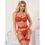 SUBBLIME - 954338 HEART PRINT сутиен + прашки + жартиерен колан червен L/XLснимка 4