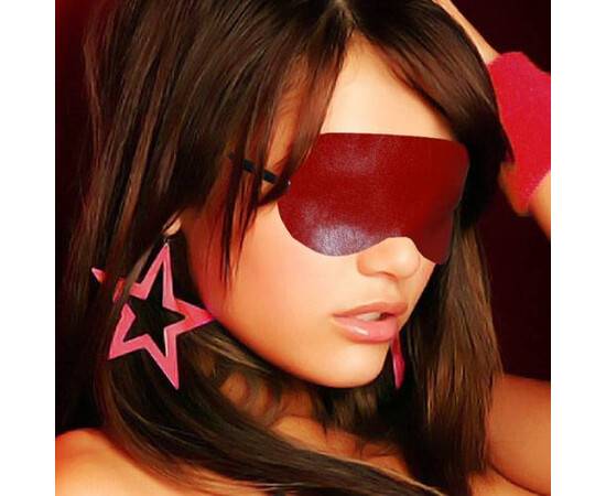Червена кожена маска за очи мнения и цена с намаление от sex shop