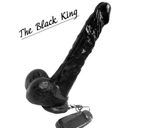 Голям черен вибратор с ротираща глава The Black King мнения и цена с намаление от sex shop