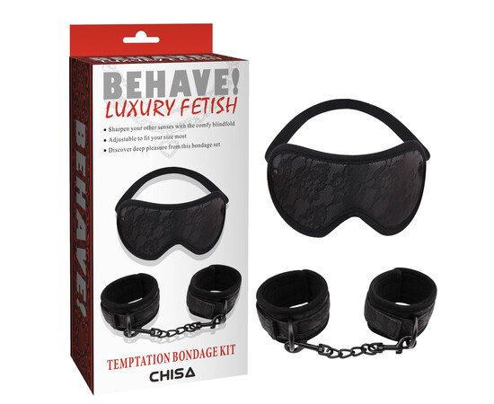 Temptation Bondage Kit Комплект белезници и маска за очи мнения и цена с намаление от sex shop