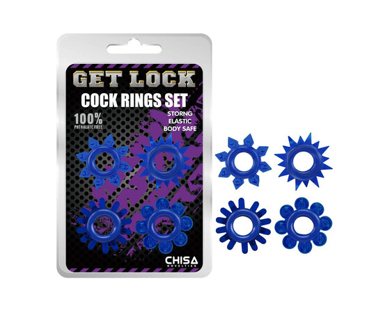 Комплект оребрени пенис рингове Cock Rings Set Blue мнения и цена с намаление от sex shop