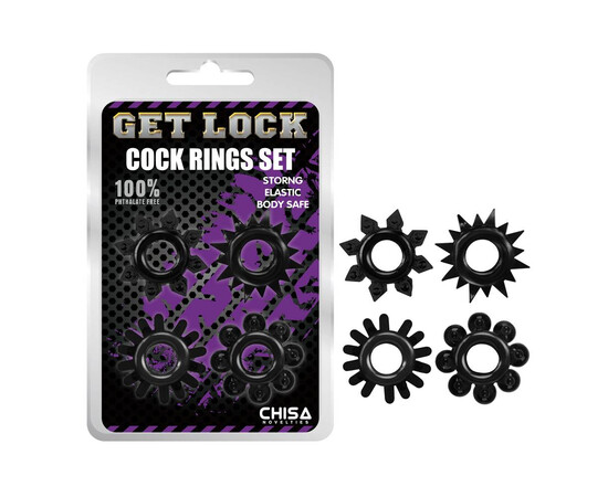 Комплект оребрени пенис рингове Cock Rings Set Black мнения и цена с намаление от sex shop