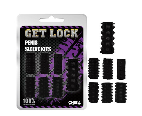 Комплект релефни пенис накрайници Penis Sleeve Kits Black мнения и цена с намаление от sex shop
