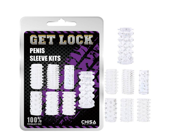 Комплект релефни пенис накрайници Penis Sleeve Kits Clear мнения и цена с намаление от sex shop