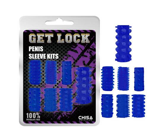 Комплект релефни пенис накрайници Penis Sleeve Kits Blue мнения и цена с намаление от sex shop