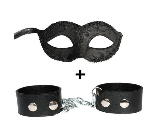 Комплект Венецианска маска и кожени белезници мнения и цена с намаление от sex shop