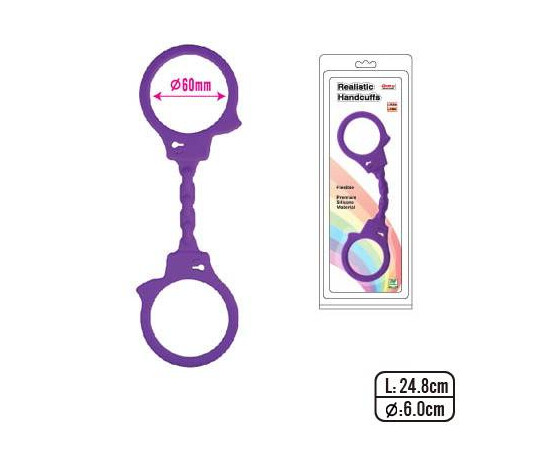 Силиконови белезници в лилав цвят Handcuffs in Purple мнения и цена с намаление от sex shop