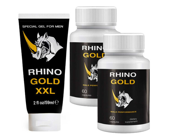 Гел за увеличаване на пениса Rhino Gold XXL + Rhino Капсули за уголемяване на пениса мнения и цена с намаление от sex shop