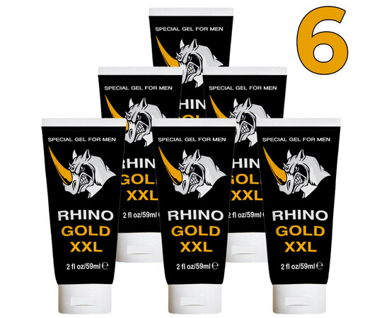 6 x Гел за увеличаване на пениса Rhino Gold Gel XXL мнения и цена с намаление от sex shop