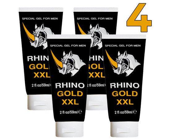 4 x Гел за увеличаване на пениса Rhino Gold Gel XXL мнения и цена с намаление от sex shop