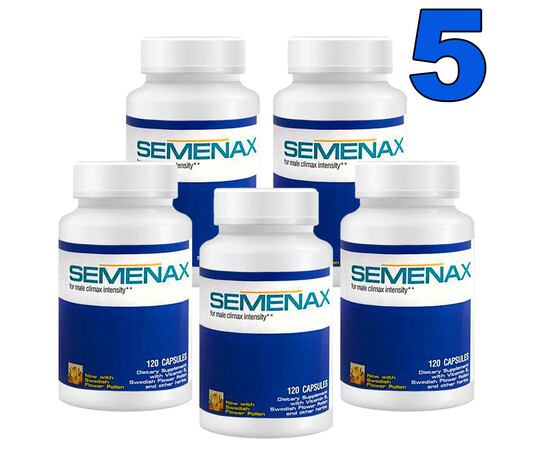 5 x опаковки Semenax капсули за производство на повече сперма мнения и цена с намаление от sex shop