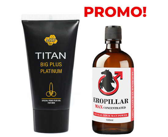Промо!!! Titan gel за уголемяване на пениса Титан гел платинум + EROPILLAR MAX Concentrated комплексен ефект за мъжко здраве мнения и цена с намаление от sex shop