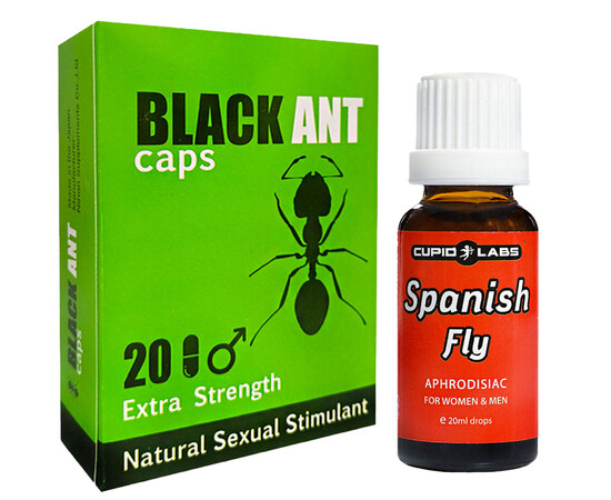 Черна Мравка BLACK ANT 20бр капсули за ерекция + Възбуждащи капки Spanish Fly 20ml мнения и цена с намаление от sex shop