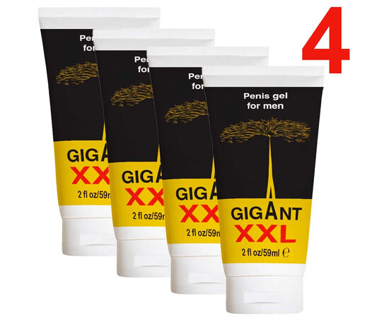 4 x Gigant XXL gel за уголемяване на пениса Гигант гел платинум 4x60мл. мнения и цена с намаление от sex shop