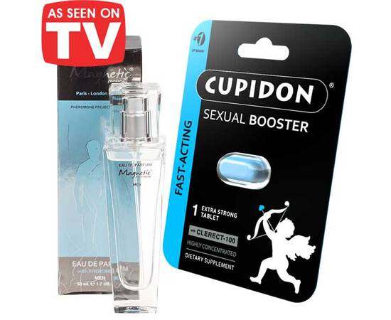 Cupidon Таблетки за мъже + "Magnetic Pheromone" мъжки парфюм с феромони мнения и цена с намаление от sex shop