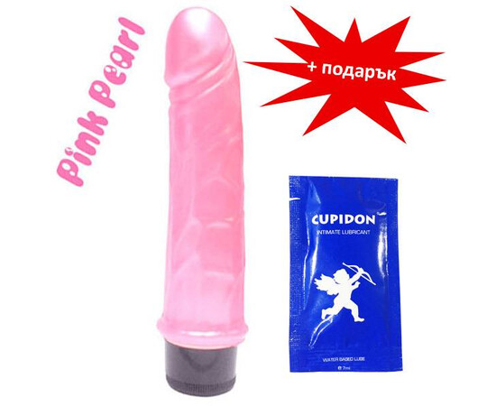 Реалистичен пенис вибратор Pink Pearl + подарък лубрикант мнения и цена с намаление от sex shop