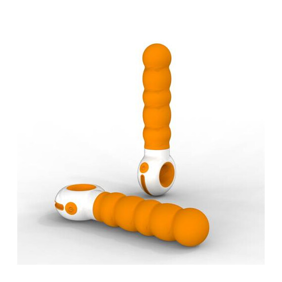 Оребрен вибратор G-spot Odeco Orange + подаръкснимка 3