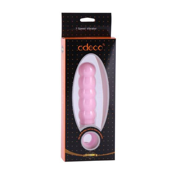 Оребрен вибратор  G-spot Odeco Pink + подарък лубрикант  Hi-Tech вибратори