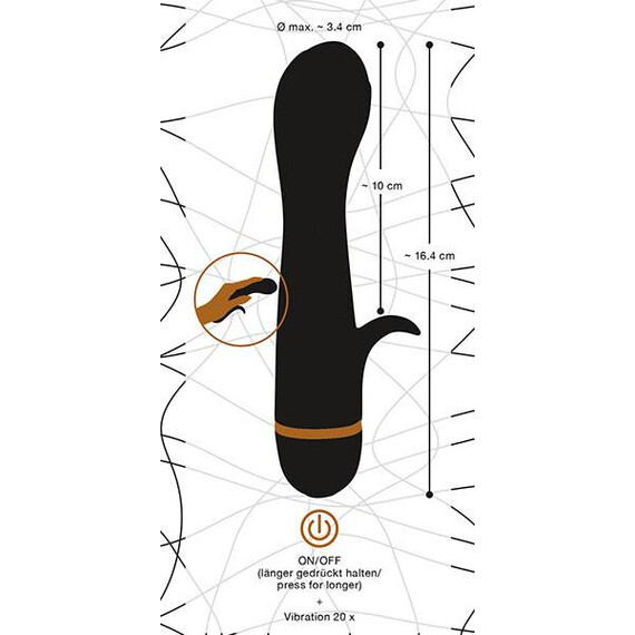 Вибратор с клитор стимулатор Bendy Tulip  Hi-Tech вибратори