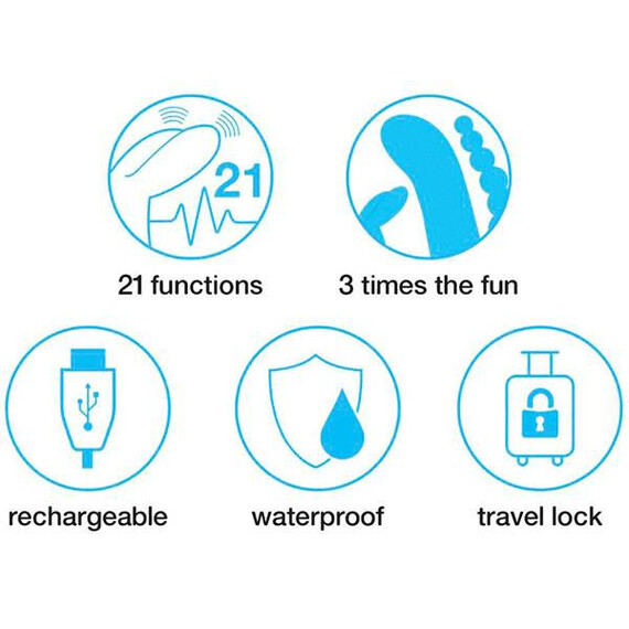 Троен вибратор Triple Curve  Hi-Tech вибратори