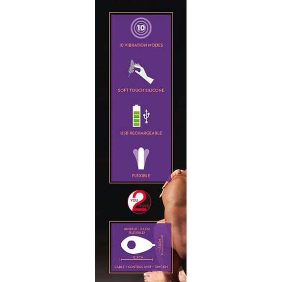 ВИБРО-ЯЙЦЕ И ВИБРО-ПРЪСТЕН COUPLE'S CUSHION PURPLE  Вибро-стимулатори