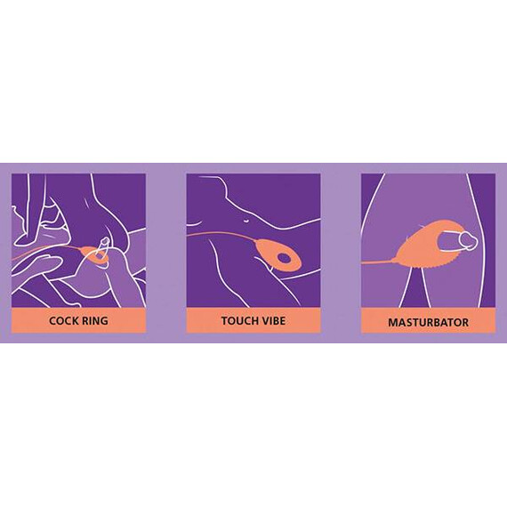 ВИБРО-ЯЙЦЕ И ВИБРО-ПРЪСТЕН COUPLE'S CUSHION PURPLE  Вибро-стимулатори