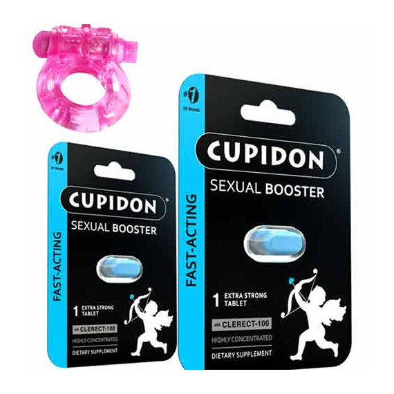 CUPIDON Секс стимулант 2 бр. + Вибриращ пенис ринг  Ерекция секс стимуланти