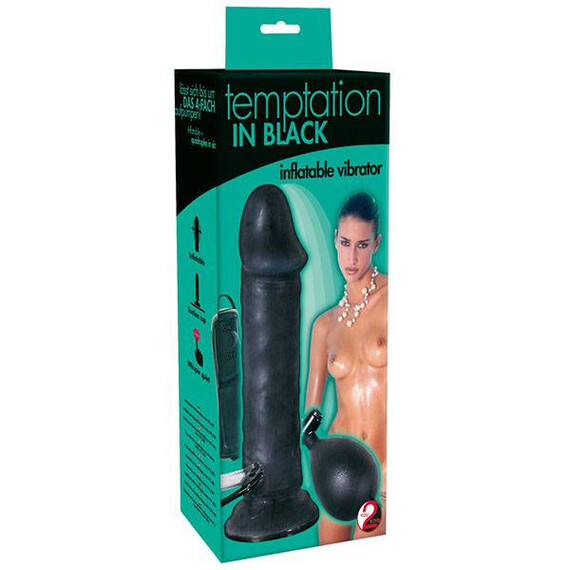 Надуваемо анално дилдо Temptation Black Vibrator  Анални вибратори Надуваемо анално дилдо Temptation Black Vibrator  Анални вибратори