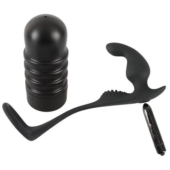 Мастурбатор с вибриращ простатен масажор Rebel&Rocks Off - The Surge Black  Простатни масажори