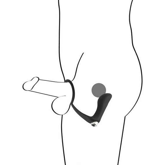 Простатен масажор с ринг Vibrating Ring&Plug  Простатни масажори