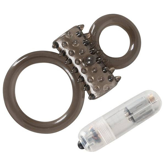 Двоен пенис ринг с вибрация Bad Kitty  Пенис Пристегачи