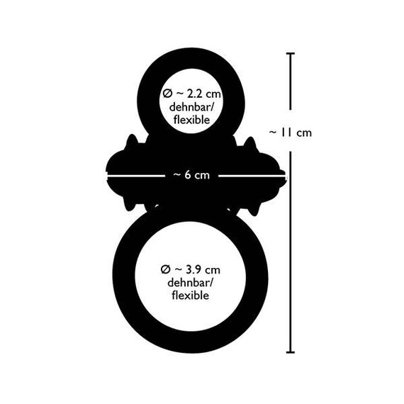 Двоен пенис ринг с вибрация Bad Kitty  Пенис Пристегачи