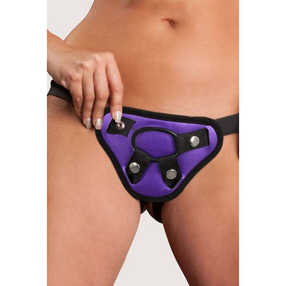 Универсален пенис колан с 3 ринга Purple  Grosshandel