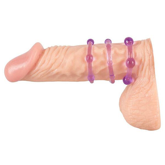 Комплект оребрени пенис рингове "Get Hard" Purple  Пенис Пристегачи