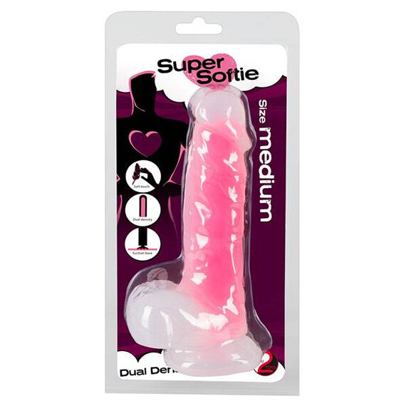 Дилдо Super Softie Dual Density Pink  Класически дилда Дилдо Super Softie Dual Density Pink  Класически дилда